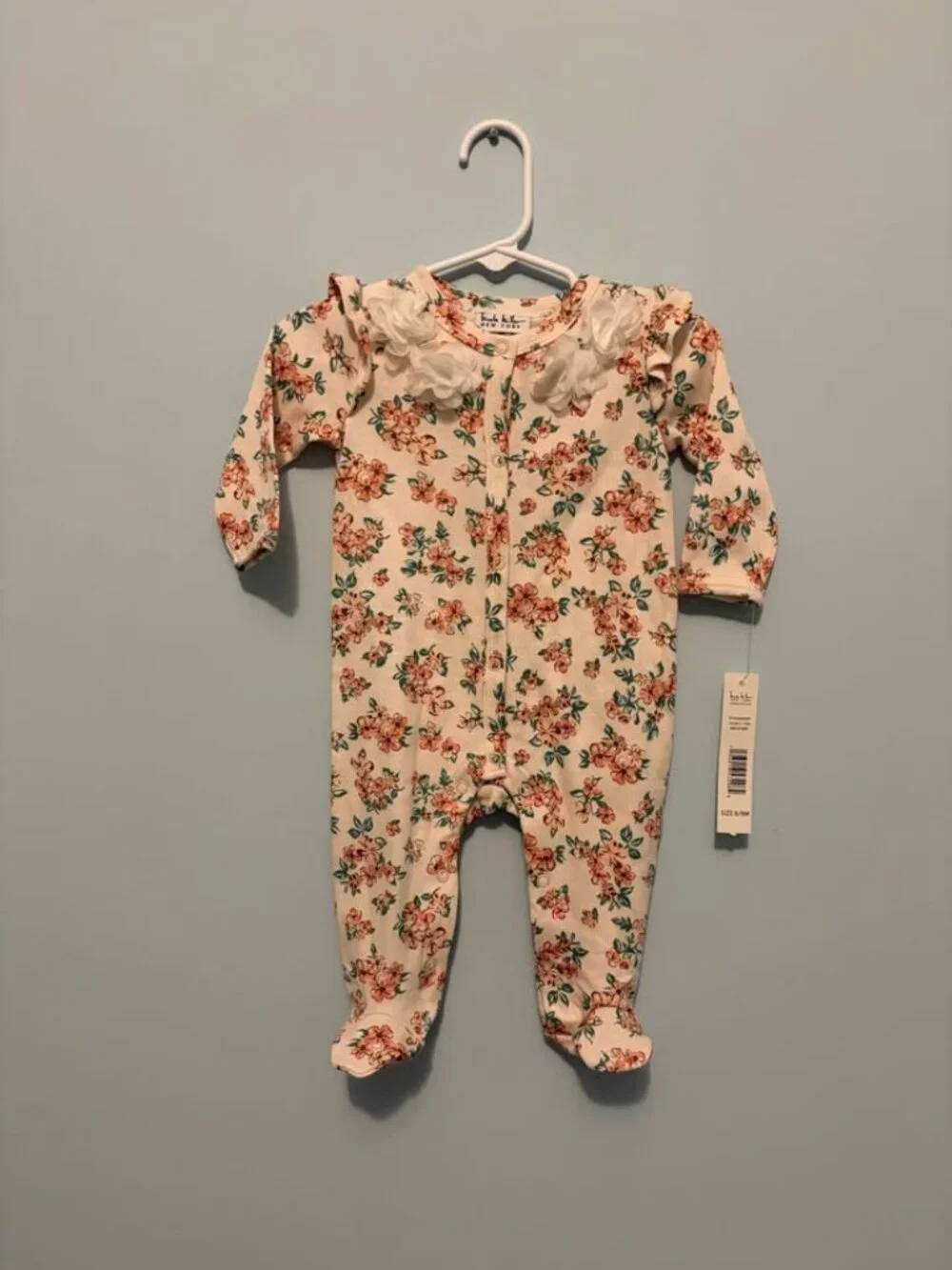 Nicole Miller Baby Girl (6-9 Months) Floral Romper NWT